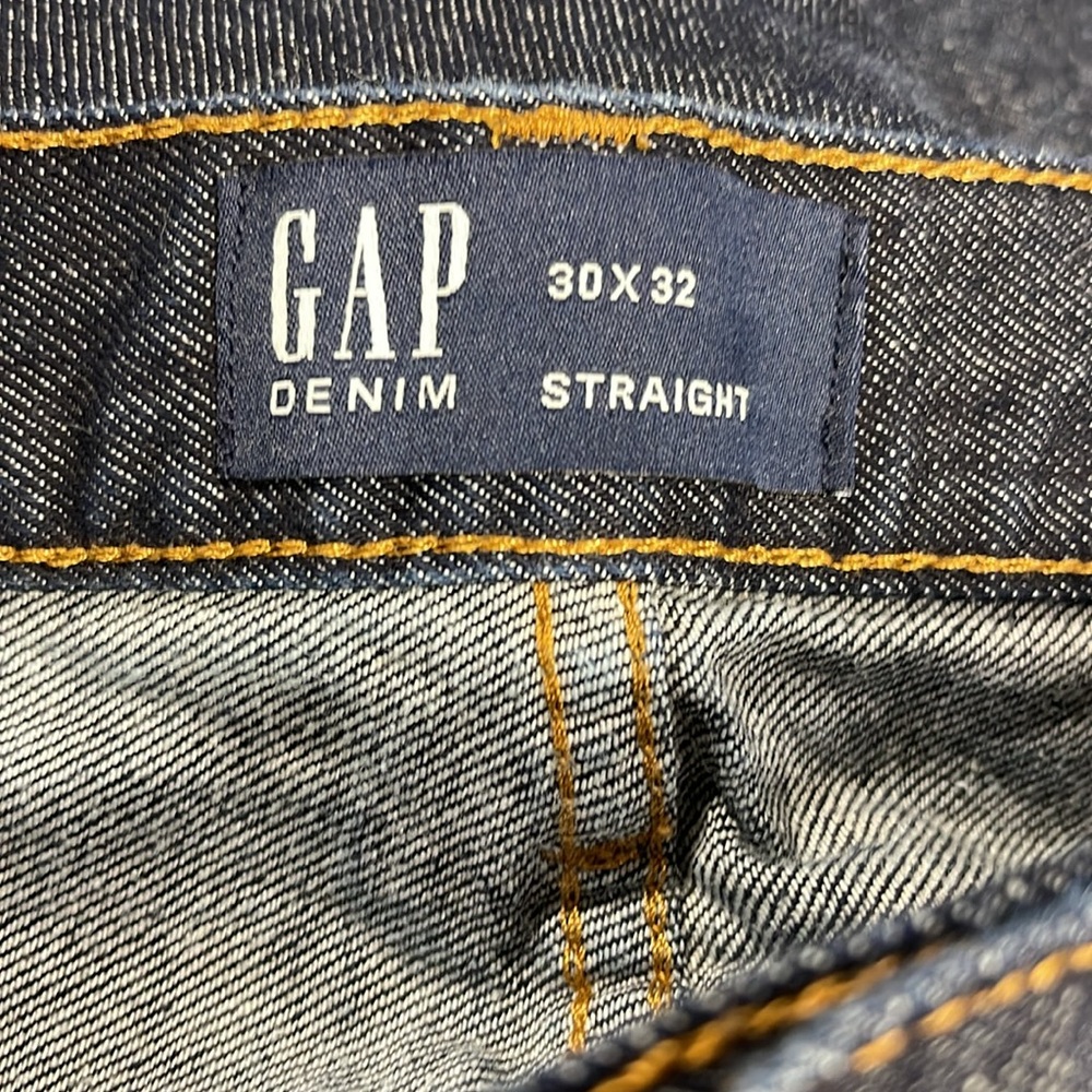GAP Straight Dark Wash Denim Jeans 30x32 - Picture 8 of 10